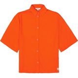 Garcia - Blouse - Katoenen Chambray - Korte Mouwen - Relaxed Fit