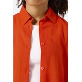 Garcia - Blouse - Katoenen Chambray - Korte Mouwen - Relaxed Fit