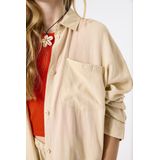 GARCIA - Overhemd - Bruin - Katoenen Chambray - Lange Mouwen - Borstzakje