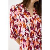 GARCIA - A-lijn Jurk - Rood - Chiffon - Korte Mouwen