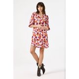 GARCIA - A-lijn Jurk - Rood - Chiffon - Korte Mouwen