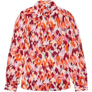 Blouse - Chiffon - Lange Mouw - Losse Pasvorm - All-over Patroon