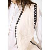 Gilet - Wide Fit - Gestructeerde Stof - 46% Polyester, 41% Katoen, 12% Viscose, 1% Elastaan