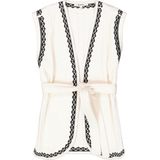 Gilet - Wide Fit - Gestructeerde Stof - 46% Polyester, 41% Katoen, 12% Viscose, 1% Elastaan