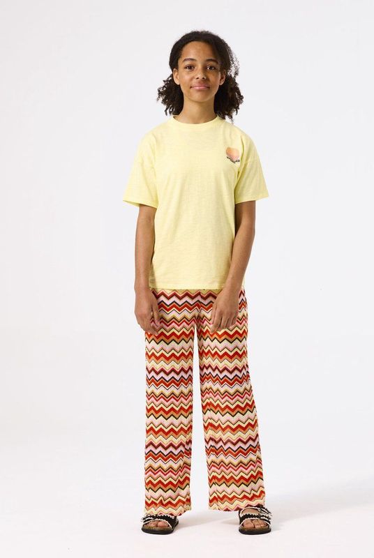 GARCIA - Geweven Broek - Patroon - High Waist - Wide Fit - Recyclede Materialen