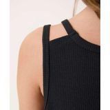 GARCIA Meisjes Jurk - Grijs - Ribstof - Open Schouderdetails