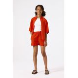 GARCIA Meisjes Shorts - Oranje - Katoenen Chambray - Loose Fit
