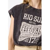 GARCIA T-shirt - Grijs - Korte Mouwen - 100% Katoen