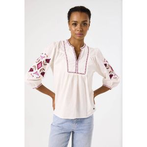 Garcia - Off-White Top - Dames - 100% Katoen