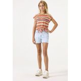 GARCIA - Jacquard Geweven T-shirt - Multicolor - 96% Polyester, 4% Elastaan