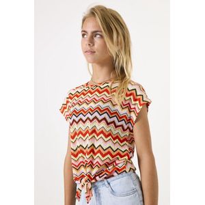 GARCIA - Jacquard Geweven T-shirt - Multicolor - 96% Polyester, 4% Elastaan