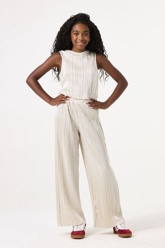 GARCIA - Broek - Gekreukeld Effect - Highwaist - Elastische Tailleband - Straight Fit - 100% Recycled Polyester