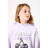 GARCIA - Sweater - Paars - Katoen/Polyester - Hoodie met Borstprint