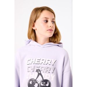 GARCIA - Sweater - Paars - Katoen/Polyester - Hoodie met Borstprint