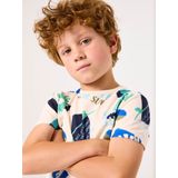 GARCIA - T-shirt - Wit - Katoen - Allover Print