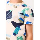 GARCIA - T-shirt - Wit - Katoen - Allover Print