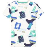 GARCIA - T-shirt - Wit - Katoen - Allover Print