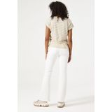 GARCIA - T-shirt - Wit - Katoen/Polyester/Metallic - Streeppatroon