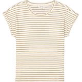 GARCIA - T-shirt - Wit - Katoen/Polyester/Metallic - Streeppatroon