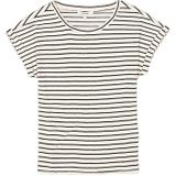 GARCIA - T-shirt - Zwart - Katoen/Polyester/Metallic - Streeppatroon