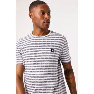 GARCIA - T-shirt - Wit - Jaquard Geweven - Korte Mouwen