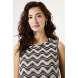 Midi Jurk - Allover Print - Ronde Hals - Regular Fit - Viscose/Polyester/Elastaan