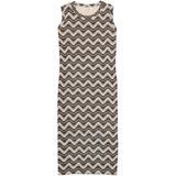 Midi Jurk - Allover Print - Ronde Hals - Regular Fit - Viscose/Polyester/Elastaan