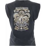 GARCIA - Chest Print T-shirt - Grijs - Mouwloos