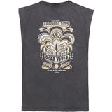 GARCIA - Chest Print T-shirt - Grijs - Mouwloos