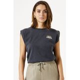 GARCIA - Chest Print T-shirt - Grijs - Mouwloos