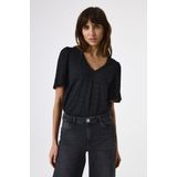 GARCIA Dames Effen T-shirt Wit Korte mouw