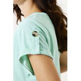 GARCIA - T-shirt - Blauw - 64% Gerecycled Polyester, 35% Viscose