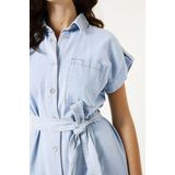 Garcia - Spijkerjurk - Light Blue Denim - Korte Lengte - Knoopsluiting