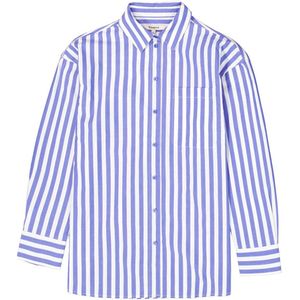 Garcia - Damesblouse - Dazzling Blue - Katoen - Streeppatroon