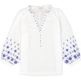 GARCIA - Overhemd - Wit - Katoen - Geborduurde Details