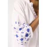 GARCIA - Overhemd - Wit - Katoen - Geborduurde Details