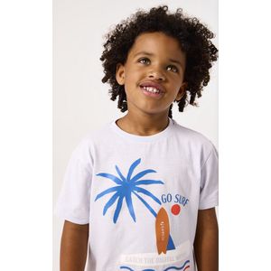 GARCIA T-shirt - Blauw - Katoen - Print op de Borst