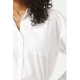 Blouse - Effen - Katoen - Lange Mouw - Losse Pasvorm