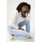 Blouse - Effen - Katoen - Lange Mouw - Losse Pasvorm