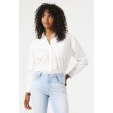 Blouse - Effen - Katoen - Lange Mouw - Losse Pasvorm