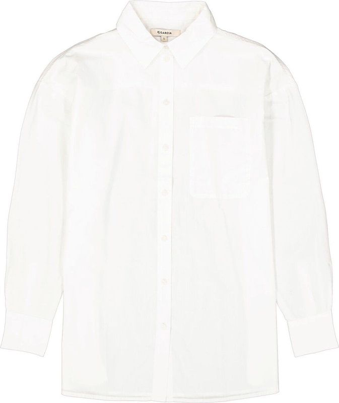 Blouse - Effen - Katoen - Lange Mouw - Losse Pasvorm