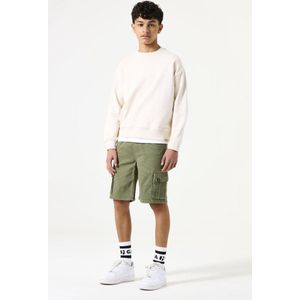 Dobby - Cargoshort - Groen - Katoen - Regular Fit