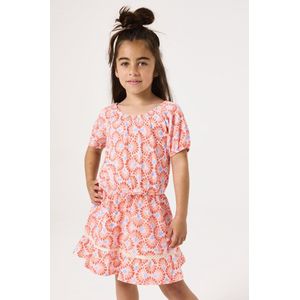 GARCIA Meisjes Print Jurk Roze Korte mouw