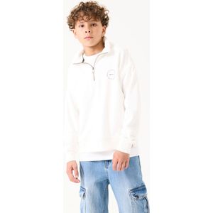 GARCIA Jongens Text print Sweater Wit Long mouw