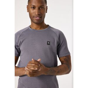 GARCIA - T-shirt - Grijs - Katoen en Recycled Polyester