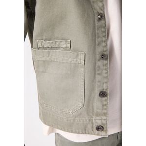 GARCIA - Overshirt - Groen - Katoenen Twill - Relaxed Fit