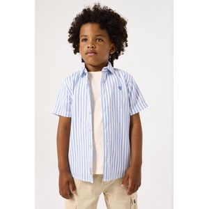 GARCIA Jongens Overhemd Blauw Korte mouw