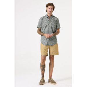 GARCIA Heren All over print Overhemd Groen Korte mouw