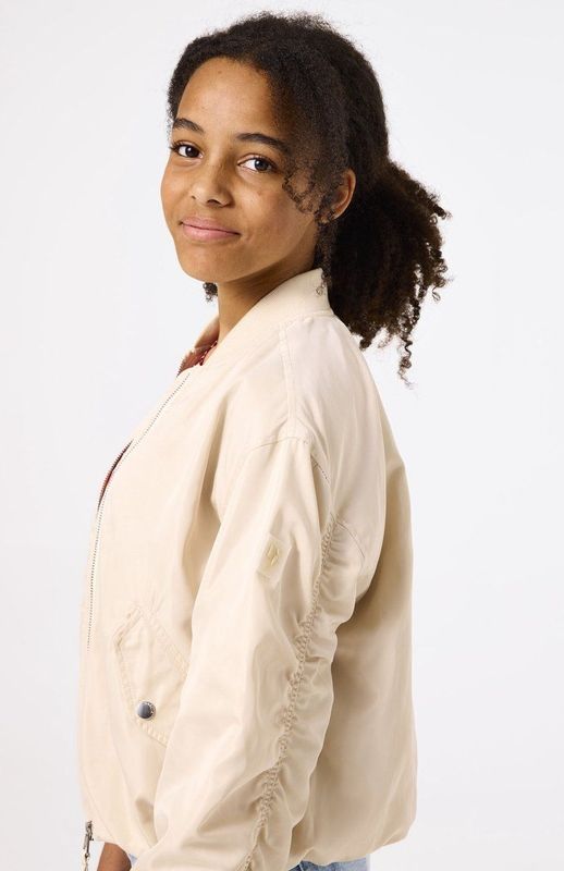 Garcia - Jas - Beige - Bomberjack - Lange Mouwen - Voor Meisjes