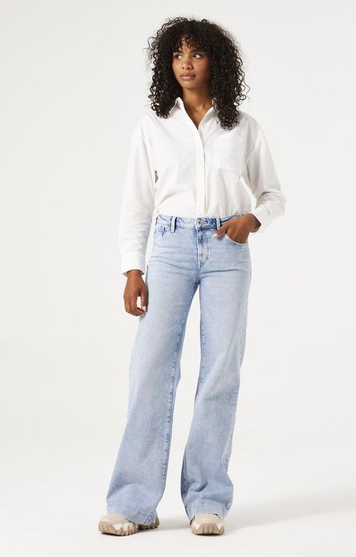 GARCIA Celia wide dames Jeans,Blauw, Wide fit